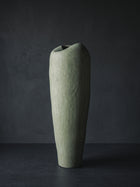Sculptural Tadelakt Vessel — Muted Sage